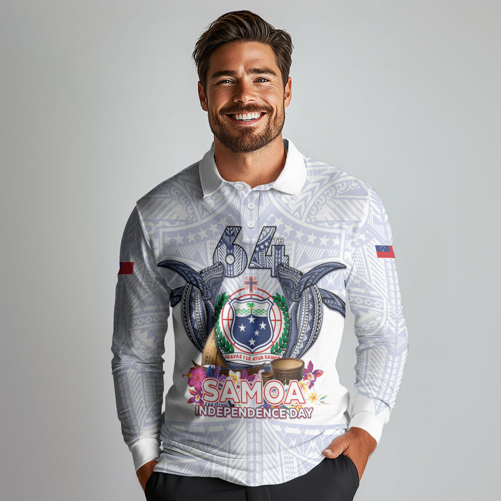 Samoa Independence Day Long Sleeve Polo Shirt Samoa United For A New Beginning