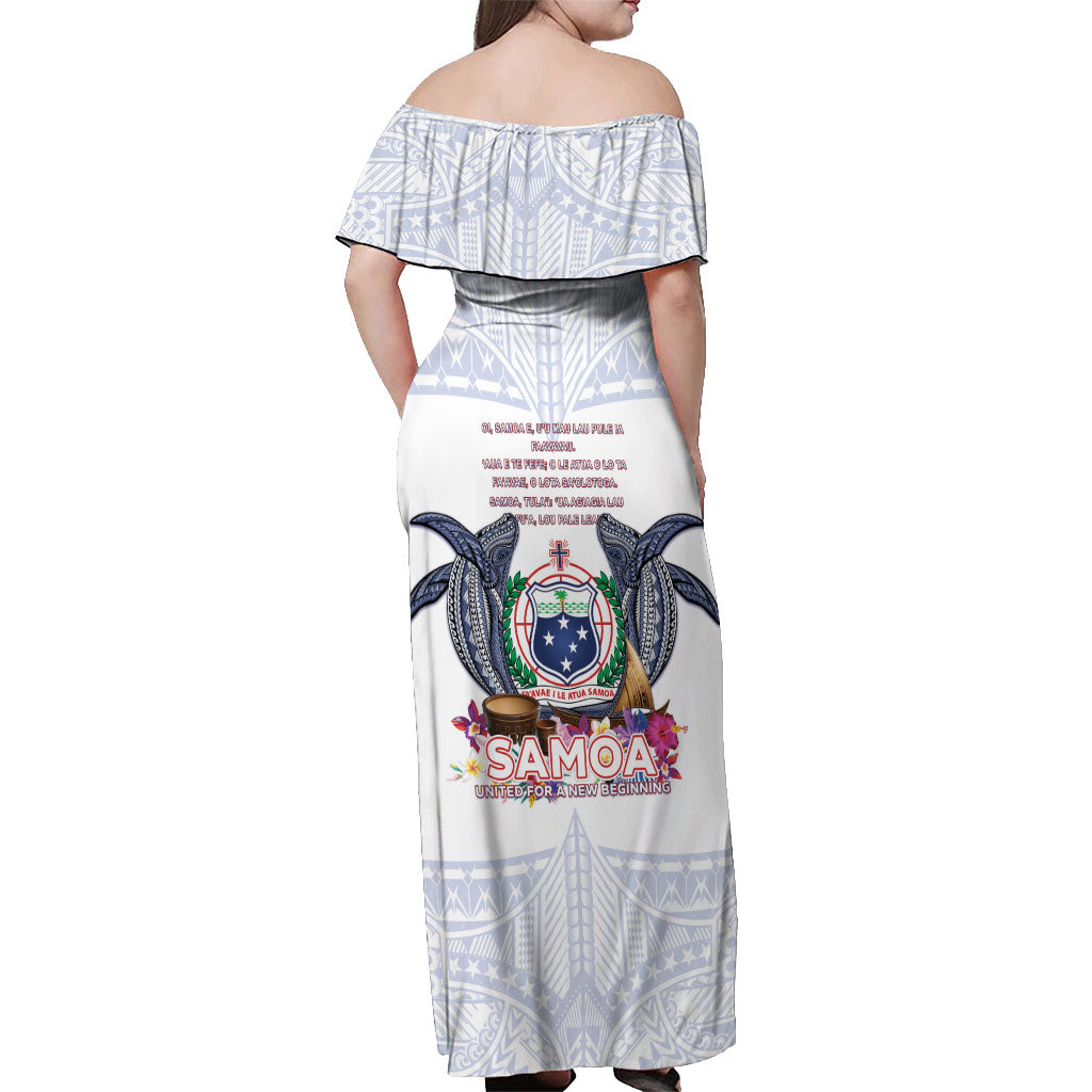 Samoa Independence Day Off Shoulder Maxi Dress Samoa United For A New Beginning