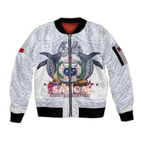 Samoa Independence Day Sleeve Zip Bomber Jacket Samoa United For A New Beginning