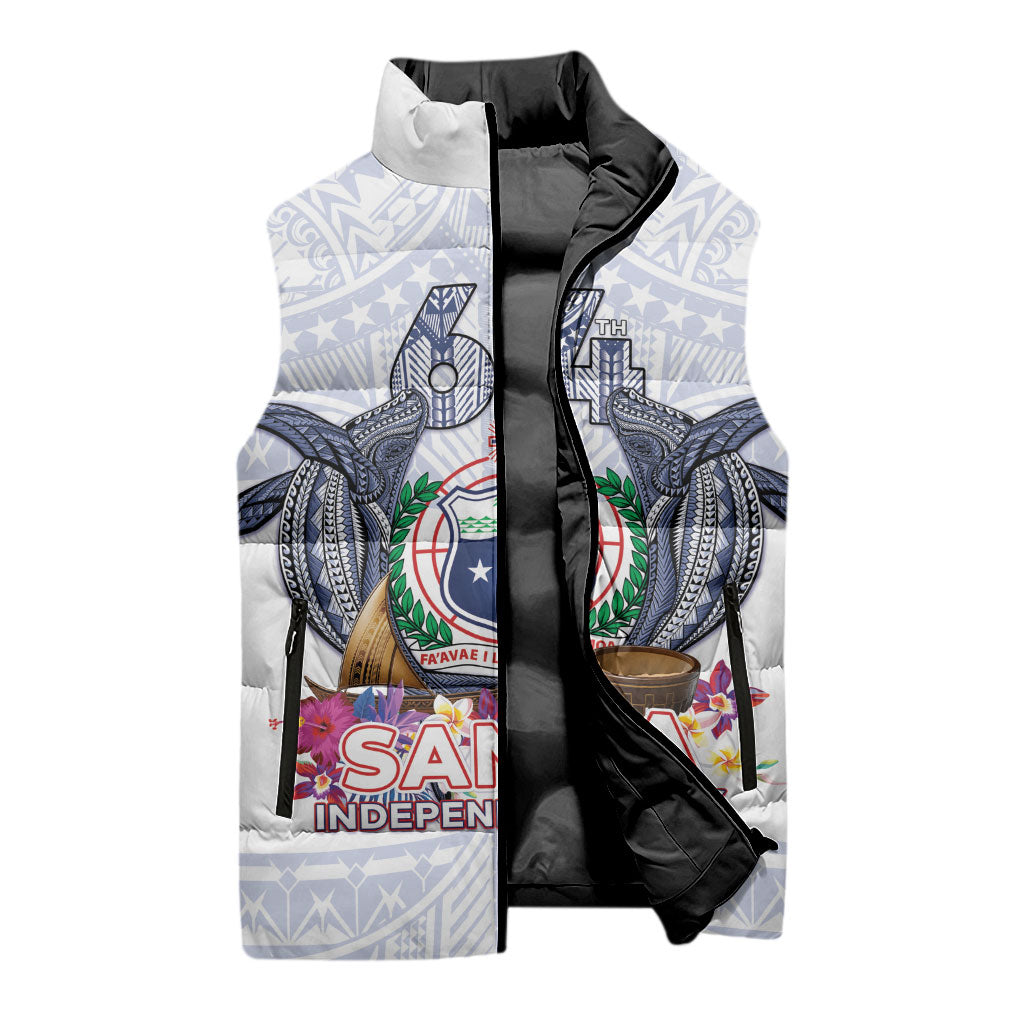 Samoa Independence Day Sleeveless Puffer Jacket Samoa United For A New Beginning