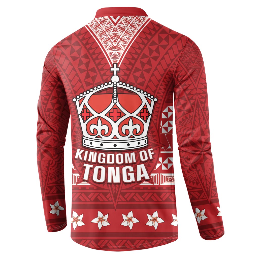 Tonga King Tupou VI Day Button Sweatshirt Traditional Tongan Kupesi Pattern
