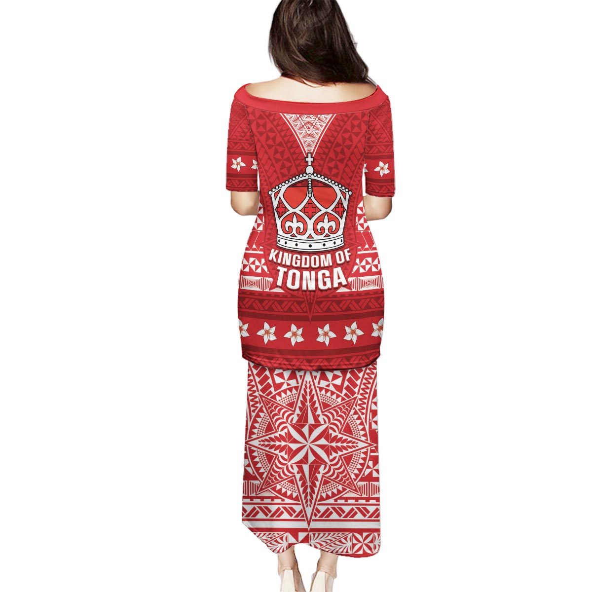 Tonga King Tupou VI Day Family Matching Puletasi and Hawaiian Shirt Traditional Tongan Kupesi Pattern