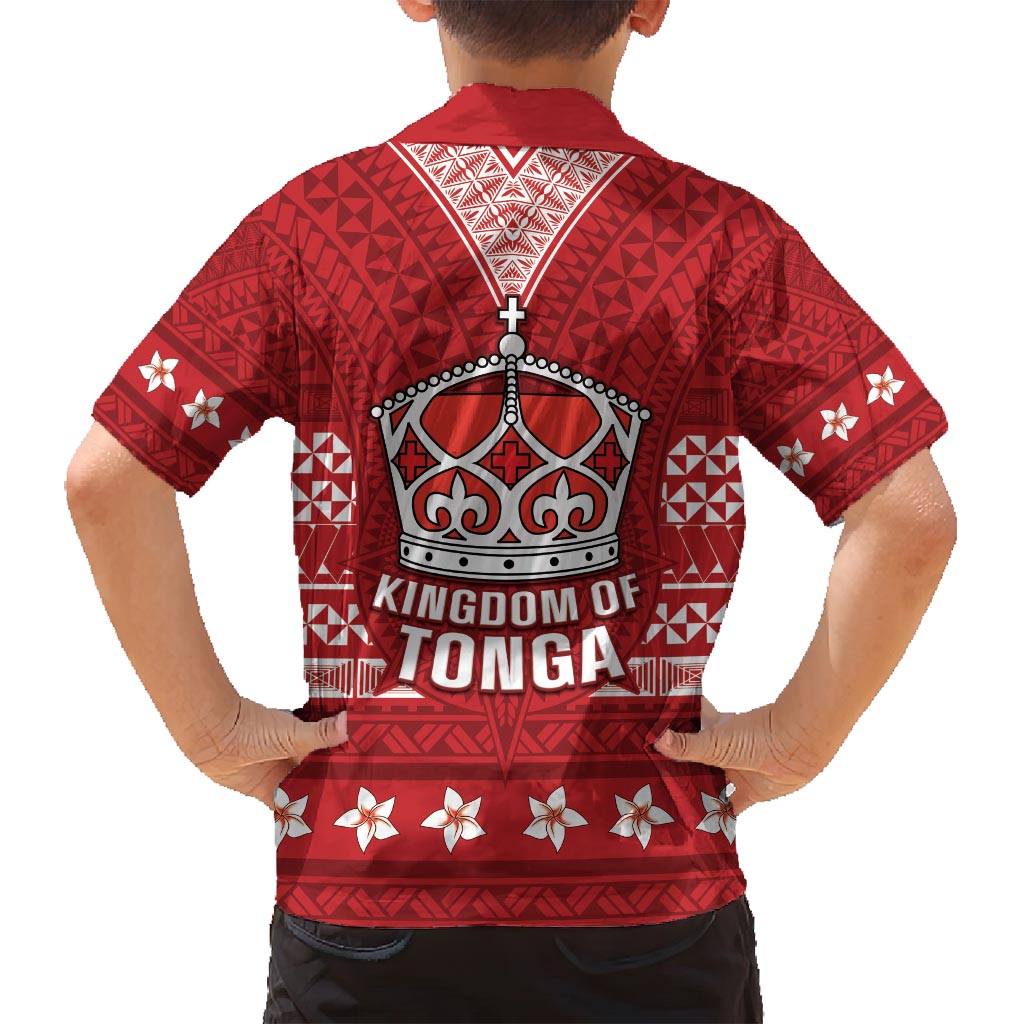 Tonga King Tupou VI Day Family Matching Tank Maxi Dress and Hawaiian Shirt Traditional Tongan Kupesi Pattern LT05 - Polynesian Pride