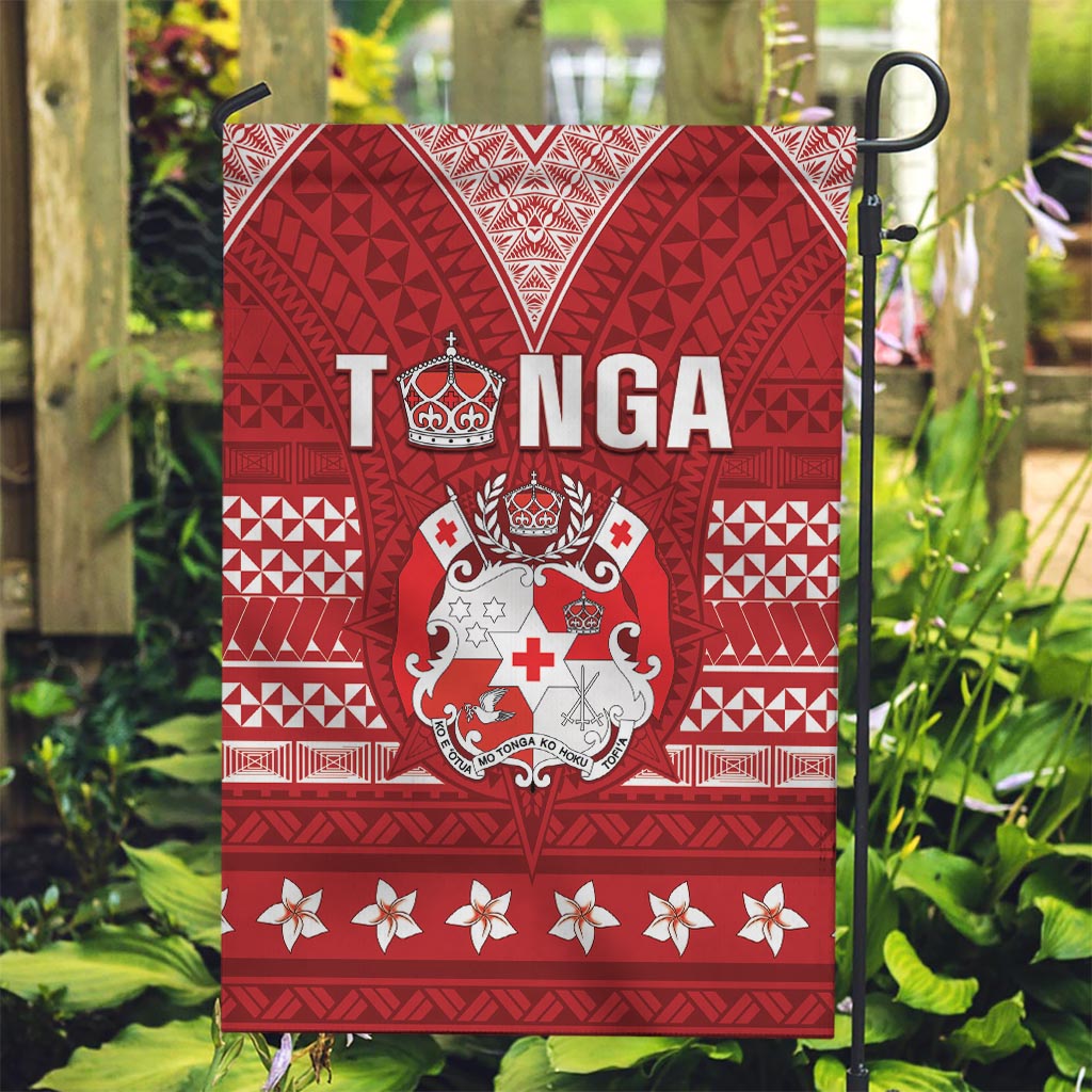 Tonga King Tupou VI Day Garden Flag Traditional Tongan Kupesi Pattern