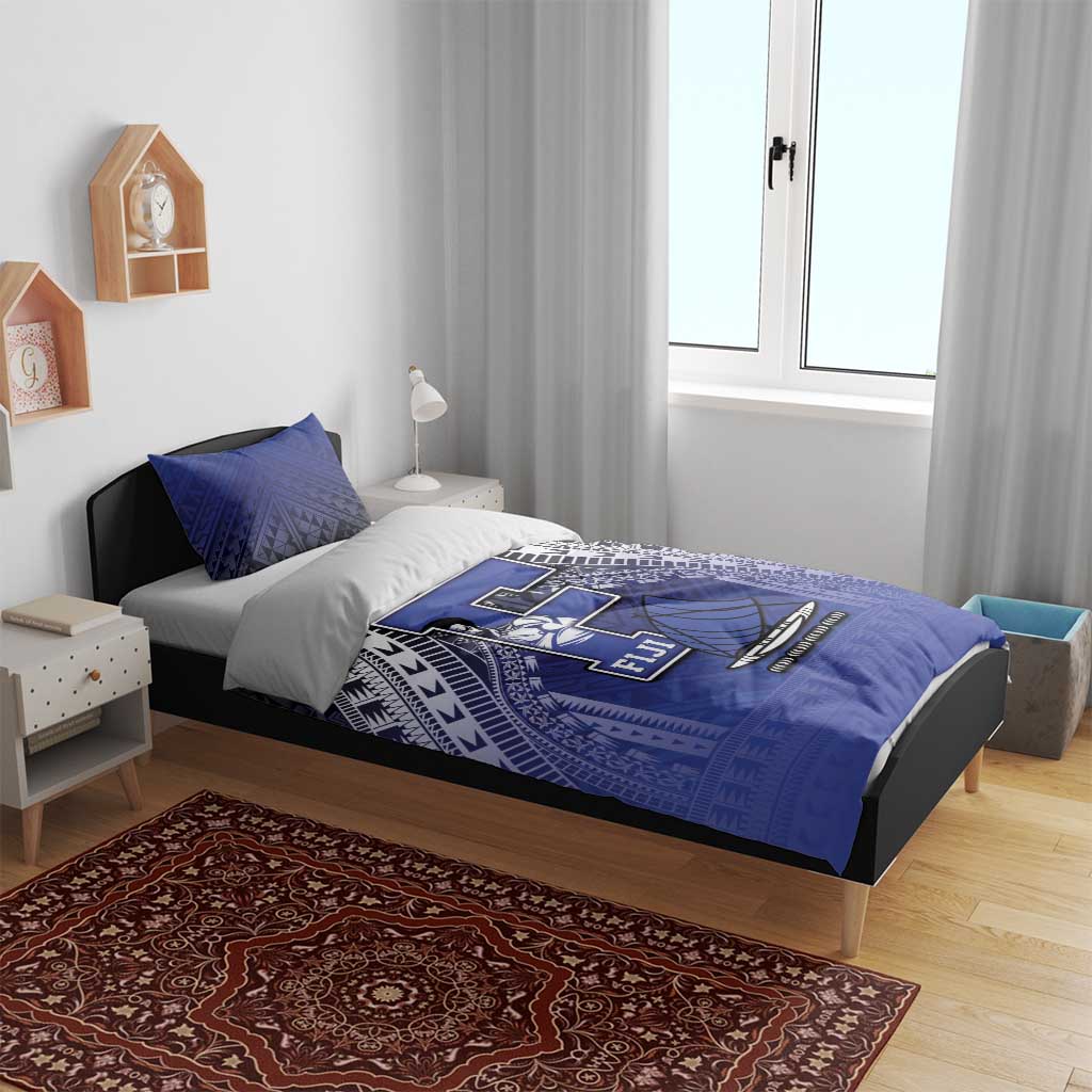 Fiji Drua Bedding Set Fijian Tapa Pattern