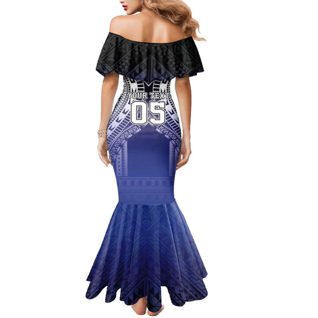 Custom Fiji Drua Family Matching Mermaid Dress and Hawaiian Shirt Fijian Tapa Pattern LT05 - Polynesian Pride