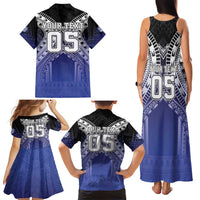 Custom Fiji Drua Family Matching Tank Maxi Dress and Hawaiian Shirt Fijian Tapa Pattern LT05 - Polynesian Pride