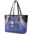 Fiji Drua Leather Tote Bag Fijian Tapa Pattern