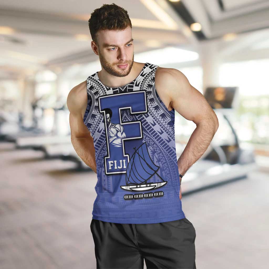 Custom Fiji Drua Men Tank Top Fijian Tapa Pattern