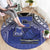 Fiji Drua Round Carpet Fijian Tapa Pattern