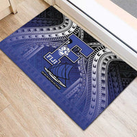 Fiji Drua Rubber Doormat Fijian Tapa Pattern