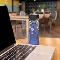 Custom Fiji Drua Skinny Tumbler Fijian Tapa Pattern