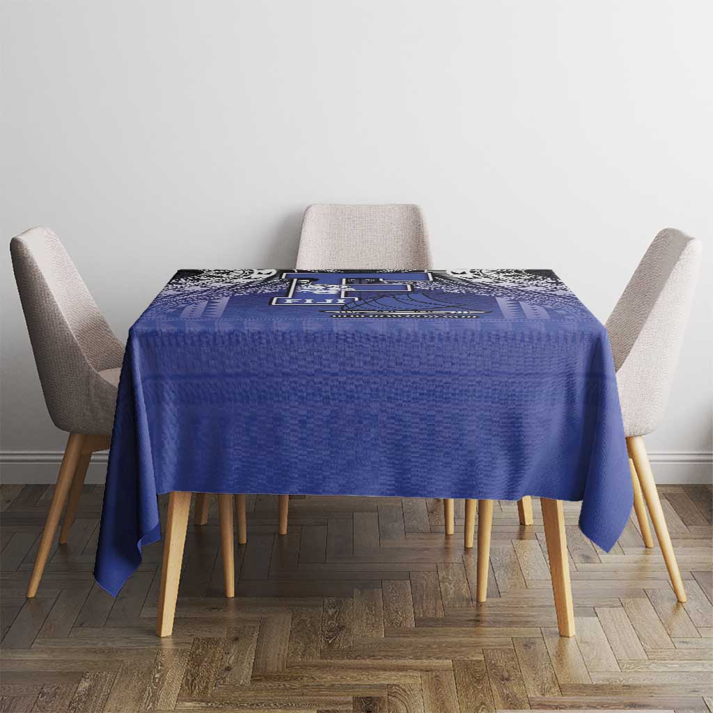 Fiji Drua Tablecloth Fijian Tapa Pattern