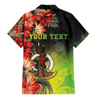 Aboriginal Dot Art Vanuatu Personalised Family Matching Mermaid Dress and Hawaiian Shirt Tropical Flowers LT05 - Polynesian Pride