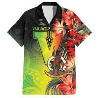 Aboriginal Dot Art Vanuatu Personalised Family Matching Puletasi and Hawaiian Shirt Tropical Flowers