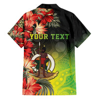 Aboriginal Dot Art Vanuatu Personalised Family Matching Summer Maxi Dress and Hawaiian Shirt Tropical Flowers