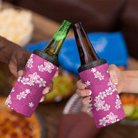 Hawaii Monstera Deliciosa 4 in 1 Can Cooler Tumbler Pink Plumeria Polynesian Pattern LT05 - Polynesian Pride