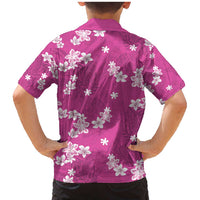 Hawaii Monstera Deliciosa Family Matching Mermaid Dress and Hawaiian Shirt Pink Plumeria Polynesian Pattern LT05 - Polynesian Pride