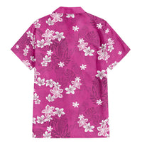 Hawaii Monstera Deliciosa Family Matching Mermaid Dress and Hawaiian Shirt Pink Plumeria Polynesian Pattern LT05 - Polynesian Pride