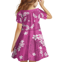 Hawaii Monstera Deliciosa Family Matching Puletasi and Hawaiian Shirt Pink Plumeria Polynesian Pattern - Polynesian Pride