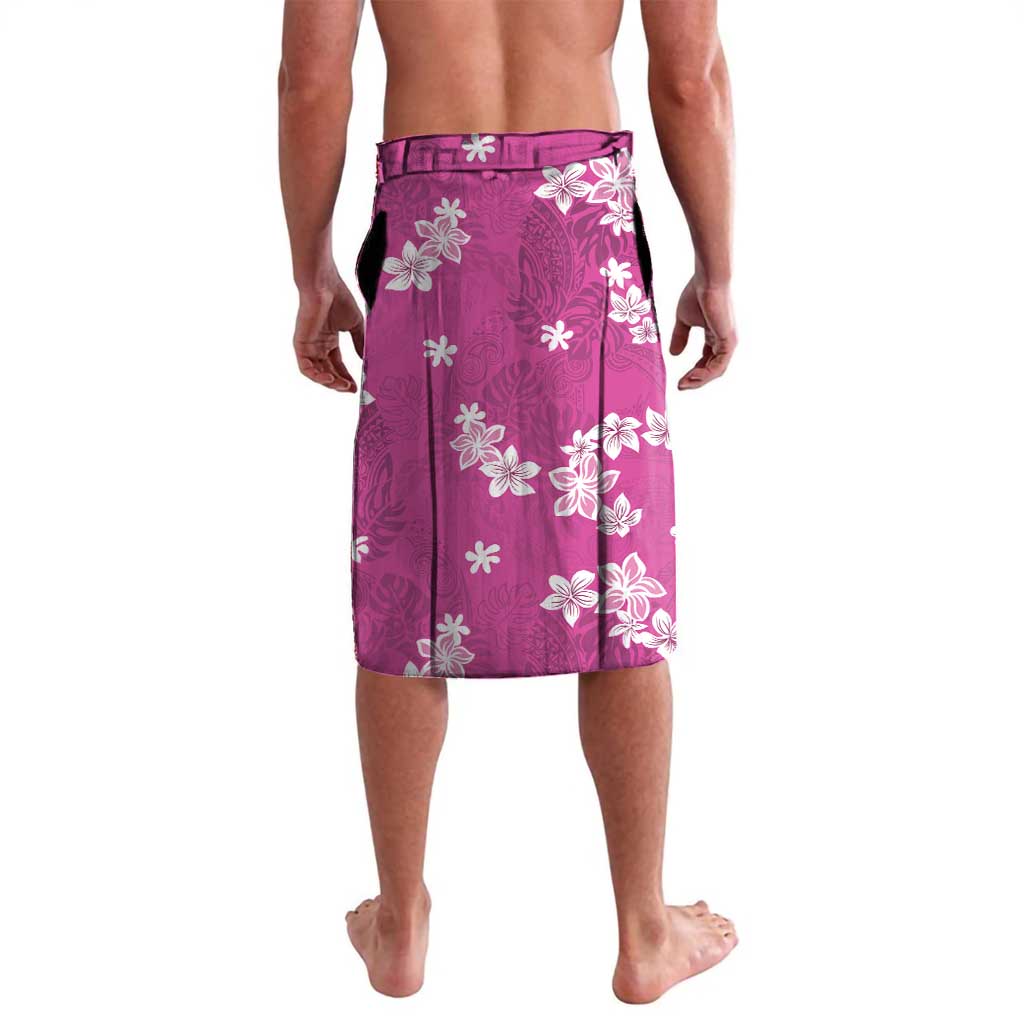 Hawaii Monstera Deliciosa Lavalava Pink Plumeria Polynesian Pattern - Polynesian Pride