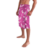 Hawaii Monstera Deliciosa Lavalava Pink Plumeria Polynesian Pattern - Polynesian Pride