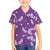 Hawaii Monstera Deliciosa Family Matching Long Sleeve Bodycon Dress and Hawaiian Shirt Purple Plumeria Polynesian Pattern - Polynesian Pride