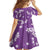Hawaii Monstera Deliciosa Family Matching Off The Shoulder Long Sleeve Dress and Hawaiian Shirt Purple Plumeria Polynesian Pattern - Polynesian Pride
