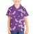 Hawaii Monstera Deliciosa Family Matching Off The Shoulder Long Sleeve Dress and Hawaiian Shirt Purple Plumeria Polynesian Pattern - Polynesian Pride