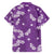 Hawaii Monstera Deliciosa Family Matching Off Shoulder Maxi Dress and Hawaiian Shirt Purple Plumeria Polynesian Pattern - Polynesian Pride
