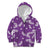 Hawaii Monstera Deliciosa Kid Hoodie Purple Plumeria Polynesian Pattern - Polynesian Pride