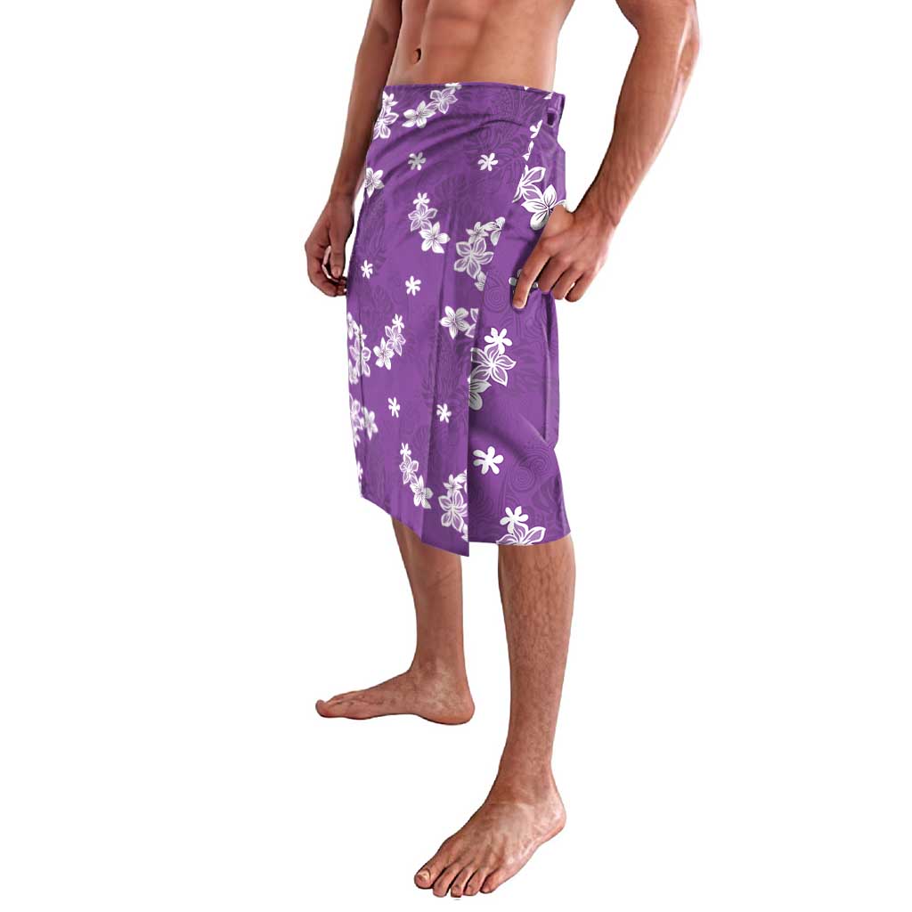 Hawaii Monstera Deliciosa Lavalava Purple Plumeria Polynesian Pattern - Polynesian Pride
