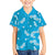 Hawaii Monstera Deliciosa Family Matching Off The Shoulder Long Sleeve Dress and Hawaiian Shirt Blue Plumeria Polynesian Pattern - Polynesian Pride