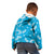 Hawaii Monstera Deliciosa Kid Hoodie Blue Plumeria Polynesian Pattern - Polynesian Pride