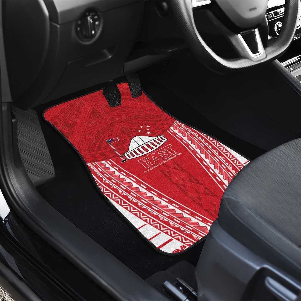 Samoa FAST Car Mats Forever Proud Samoan Tribal Pattern - Polynesian Pride