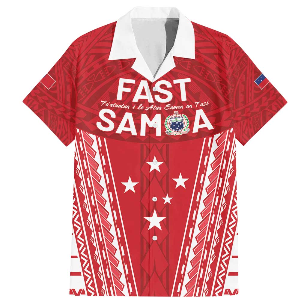 Samoa FAST Family Matching Long Sleeve Bodycon Dress and Hawaiian Shirt Forever Proud Samoan Tribal Pattern - Polynesian Pride