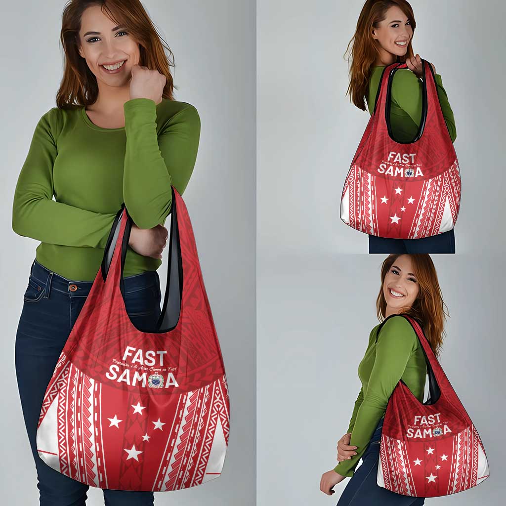 Samoa FAST Grocery Bag Forever Proud Samoan Tribal Pattern - Polynesian Pride