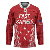 Samoa FAST Hockey Jersey Forever Proud Samoan Tribal Pattern - Polynesian Pride