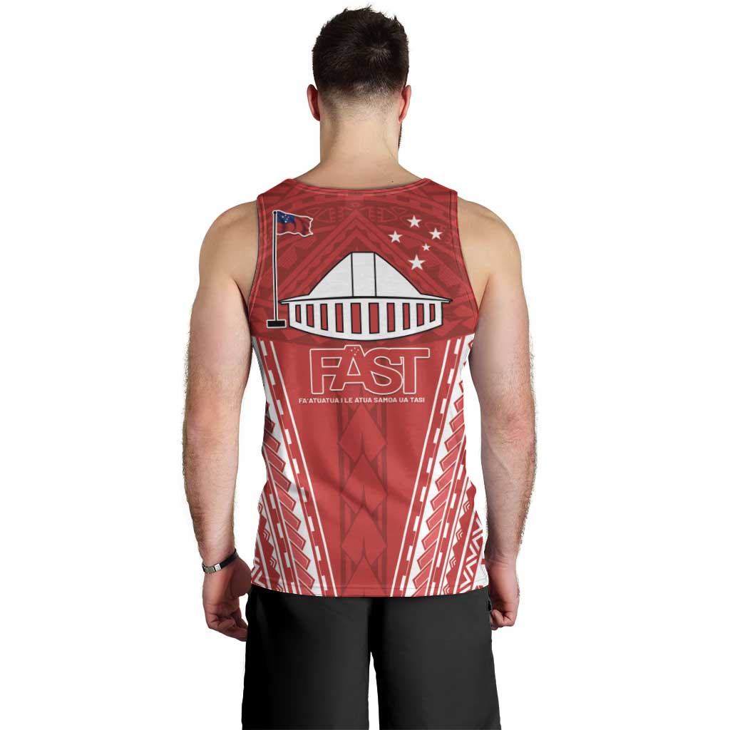 Samoa FAST Men Tank Top Forever Proud Samoan Tribal Pattern - Polynesian Pride
