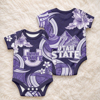 Utah State Polynesian Heritage Baby Onesie Floral Tribal Pattern Tropical Flowers LT05 - Polynesian Pride
