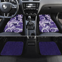 Utah State Polynesian Heritage Car Mats Floral Tribal Pattern Tropical Flowers LT05 Set 4pcs Purple - Polynesian Pride