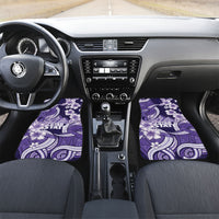 Utah State Polynesian Heritage Car Mats Floral Tribal Pattern Tropical Flowers LT05 Set 2pcs - Front Purple - Polynesian Pride
