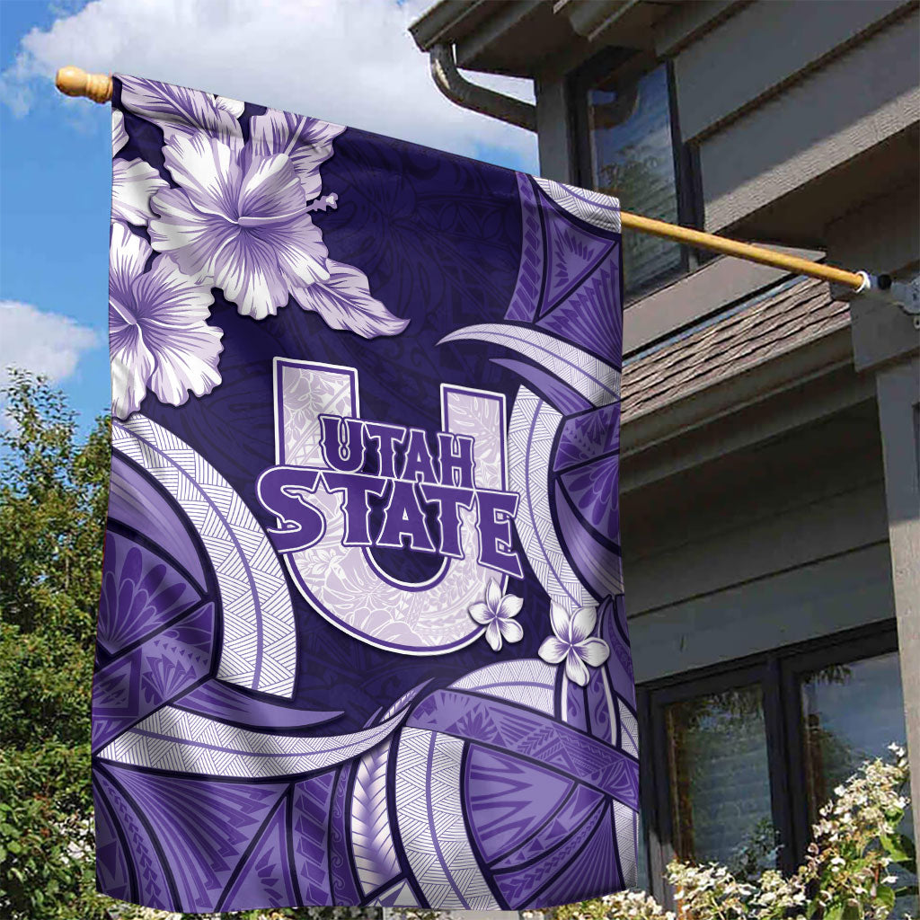 Utah State Polynesian Heritage Garden Flag Floral Tribal Pattern Tropical Flowers LT05 - Polynesian Pride