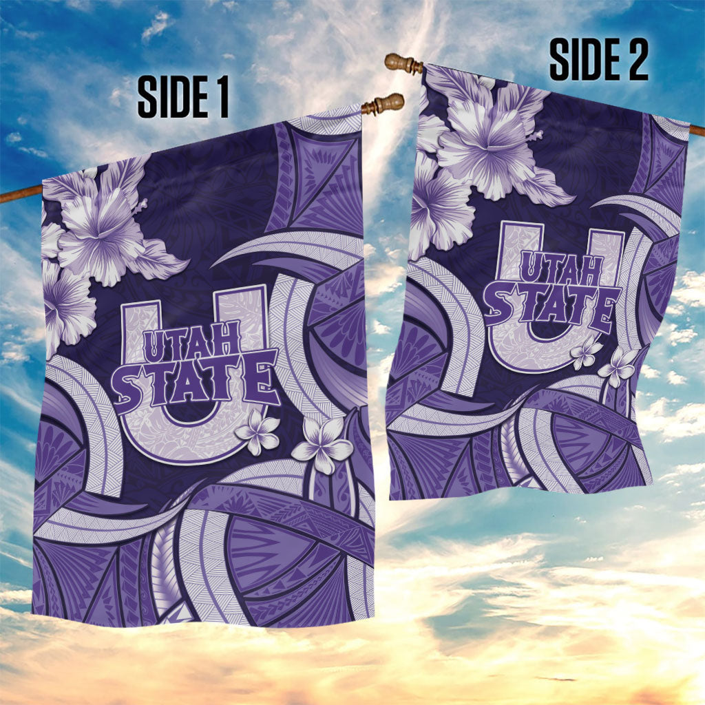 Utah State Polynesian Heritage Garden Flag Floral Tribal Pattern Tropical Flowers LT05 - Polynesian Pride