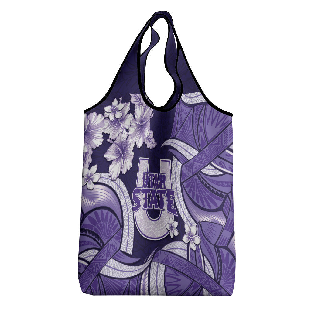 Utah State Polynesian Heritage Grocery Bag Floral Tribal Pattern Tropical Flowers LT05 - Polynesian Pride