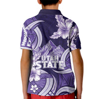 Utah State Polynesian Heritage Kid Polo Shirt Floral Tribal Pattern Tropical Flowers LT05 - Polynesian Pride
