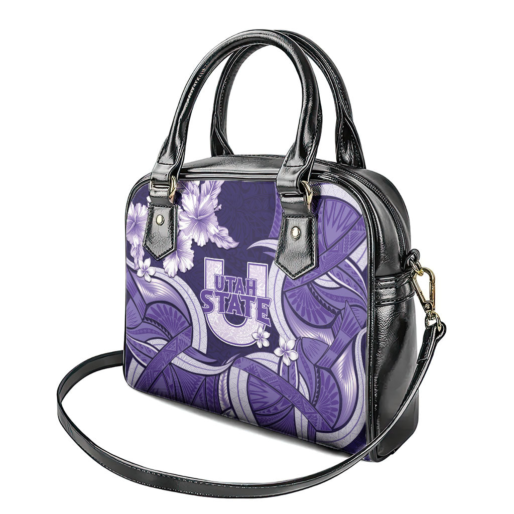 Utah State Polynesian Heritage Shoulder Handbag Floral Tribal Pattern Tropical Flowers LT05 - Polynesian Pride