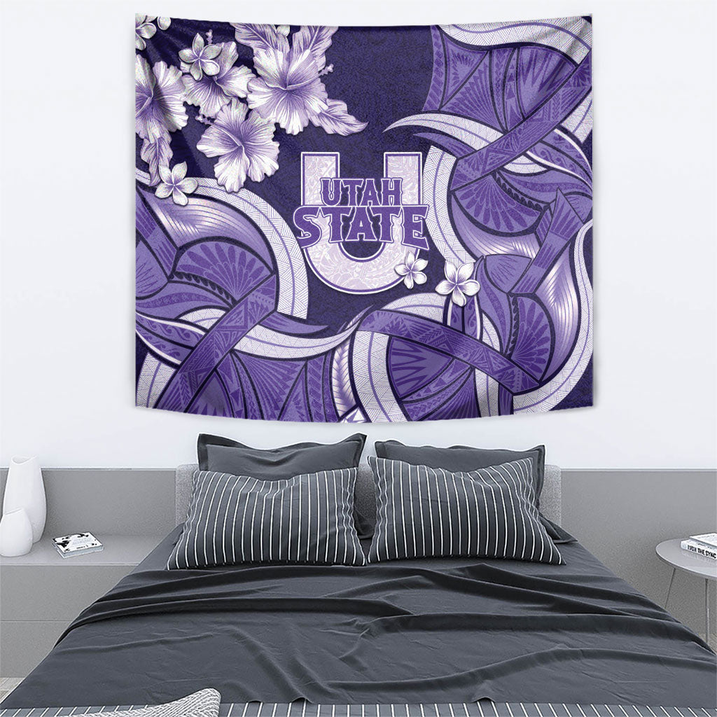 Utah State Polynesian Heritage Tapestry Floral Tribal Pattern Tropical Flowers LT05 - Polynesian Pride