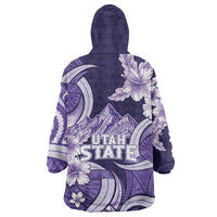 Utah State Polynesian Heritage Wearable Blanket Hoodie Floral Tribal Pattern Tropical Flowers LT05 - Polynesian Pride