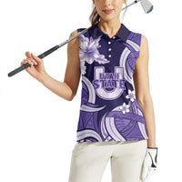 Utah State Polynesian Heritage Women Sleeveless Polo Shirt Floral Tribal Pattern Tropical Flowers LT05 - Polynesian Pride